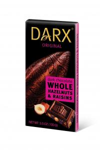 DARX Chocolate Hazelnuts & Raisins , 100g