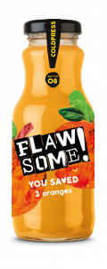 Flawsome! Orange Juice glass bottle