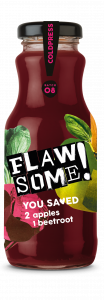 Flawsome! Apple & Beetroot Juice glass bottle