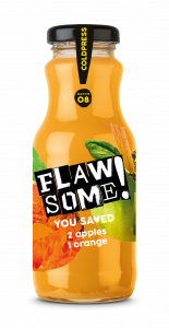Flawsome! Apple & Orange Juice glass bottle