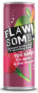 Flawsome! Apple & Sour Cherry Lightly Sparkling Juice Drink can