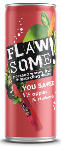 Flawsome! Apple & Rhubarb Lightly Sparkling Juice Drink can