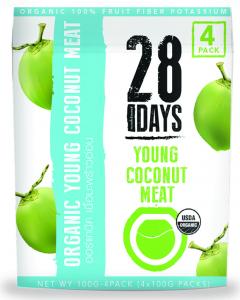 FROZEN ORGANIC YOUNG COCONUT MEAT 4 x 100gr ASEPTIC BAG 