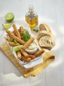 Fish Fries in a crisp Ciabatta style breadcrumb - prefried