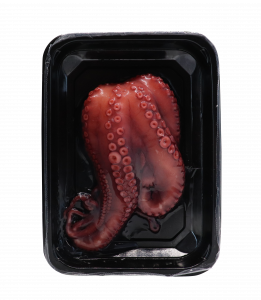 Half cooked octopus skin
