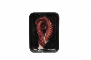 Cooked octopus tentacles skin