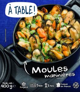 Frozen cooked seafood