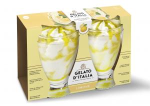 Lemon Ice Cream Glass Cups - Gelato d'Italia