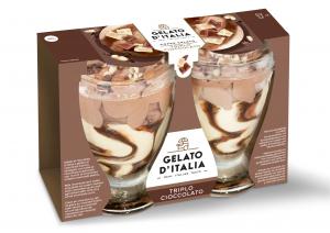 Triple Chocolate Ice Cream Plastic Cups - Gelato d'Italia