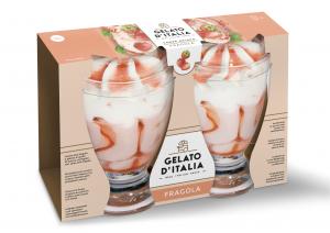 Strawberry Ice Cream Plastic Cups - Gelato d'Italia
