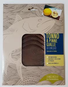 SMOKED YELLOWFIN TUNA Pink pepper and lemon