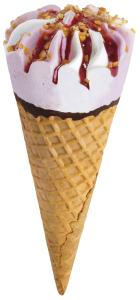 STRAWBERRY CREAM ICE CREAM CONE