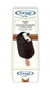 CREAM WITH BLACK CHOCOLATE & HAZELNUT ICE CREAM STICK