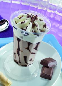 LIEGEOIS CHOCOLATE ICE CREAM with chocolate sauce - CUP