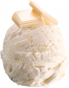 WHITE CHOCOLATE ICE CREAM - DECORATED SCOOPING