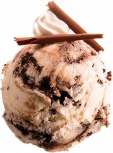 STRACCIATELLA ICE CREAM  DECORATED SCOOPING