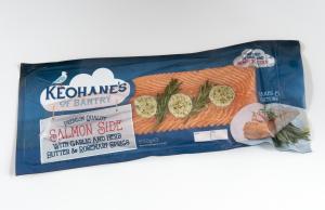 Keohanes Salmon Side with Garlic and Herb Butter & Rosemary Sprig