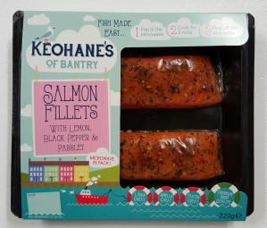 Salmon Fillets with Lemon, Black Pepper & Parsley