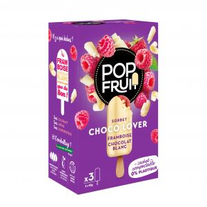 POP FRUIT Raspberry & White Chocolate LOLLIES