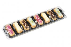 TRAY OF 8 ASSORTED FRENCH MINI-ECLAIRS 