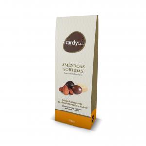 CandyCat - Assorted Chocolate Almonds Silver Box 150g