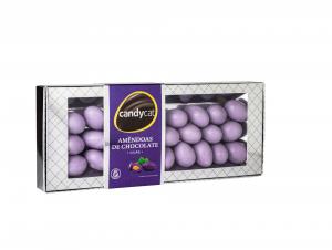 CandyCat - Milk Chocolate Almonds Lilac Rectangular Box 150g