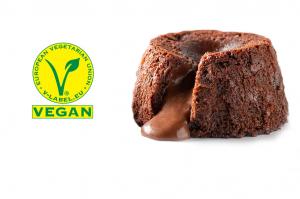 Vegan chocolate lava cake