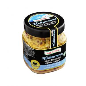 Mixed beans salad with rice & peppers