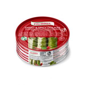 Sweet & Spicy Dolmas, Stuffed vine leaves with rice & cherry peppers