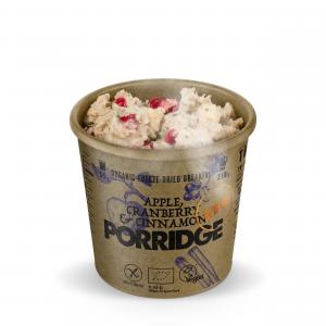 Organic Porridge with Cranberry, Apple and Cinnamon