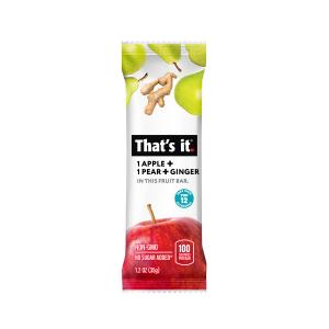 That's it. Apple + Pear & Ginger Fruit Bar 1.2oz