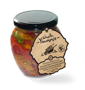 Premium Red & Yellow Pepper Strips with XVOO 580ml