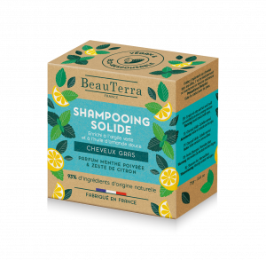 SOLID SHAMPOO 75g - Oily hair - Peppermint and Lemon