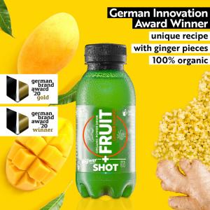 AWARD WINNING Organic GingerTRINK SHOT +  FRUIT Mango PET