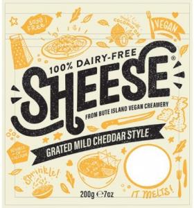 SHEESE GRATED MILD CHEDDAR STYLE