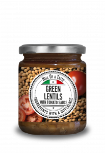 GREEN LENTILS WITH TOMATO SAUCE
