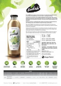 Green tea with white grapes and mint 750ml (Baobah)