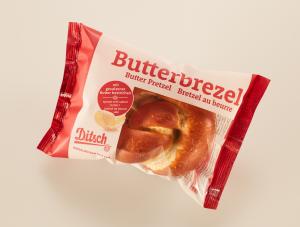 Pretzel with butter fully baked single wrap