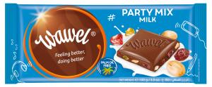 PARTY MIX MILK– milk chocolate with jellies, peanuts and raisins