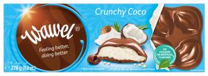 CRUNCHY COCO – milk chocolate with coconut filling with added rice crisps