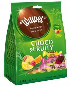 CHOCO & FRUITY -  jellies in chocolate in four flavours: orange, raspberry, lemon and pinapple