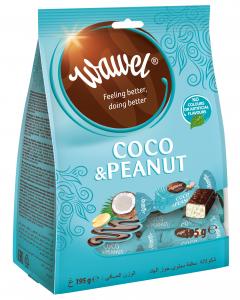 COCO & PEANUTS -  chocolate coated coconut with peanuts