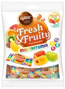 FRESH &FRUITY MULTIVITAMIN - Mix of filled jellies with fruity filling with additional vitamins: orange and lemon with raspberry filling; kiwi and grapefruit with lemon filling