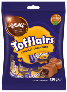 TOFFLAIRS CARAMEL-CHOCOLATE -  caramel toffee with chocolate filling
