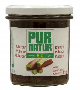 PUR NATUR ORGANIC RHUBARB JAM 370G - 50% FRUITS
