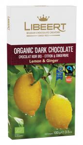 Lemon & Ginger organic chocolate bar