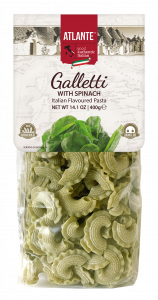 Galletti with spinach - Italian flavoured pasta