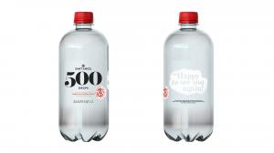 100% RECYCLED PET 500 DROPS rPET 1L SPARKLING NATURAL MINERAL WATER