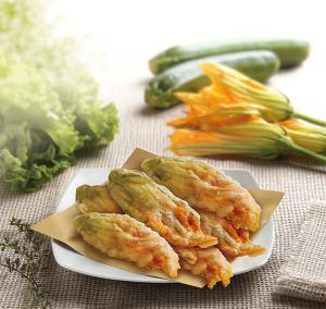 Empty battered zucchini flower