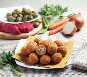 Breaded stuffed olives (